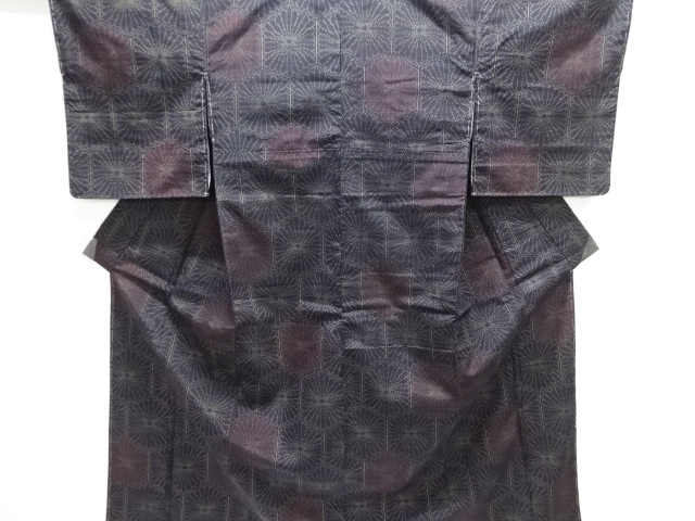 JAPANESE KIMONO / TSUMUGI / UNUSED / WOVEN KIKU